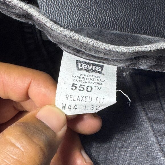 Levi's 550 Men's Straight Jeans Gray Denim Relaxed Fit 5-Pocket Design W44 L32 - Picture 13 of 16